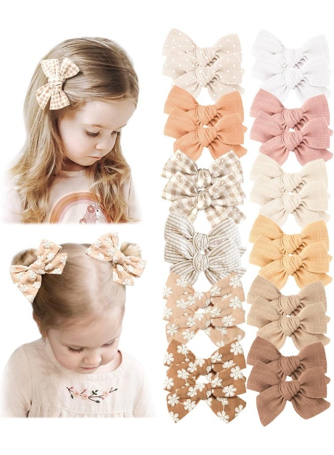 Niceye 24 PACK Baby Girl Hair Clips Set, Hair Bows Barrettes Handmade Accessories Alligator Clip for Babies Infant Toddlers Kids in Pairs - Image 1